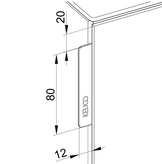 KEUCO Möbelgriff in Verchromt, 80 mm KEUCO Möbelgriff in Verchromt, 80 mm