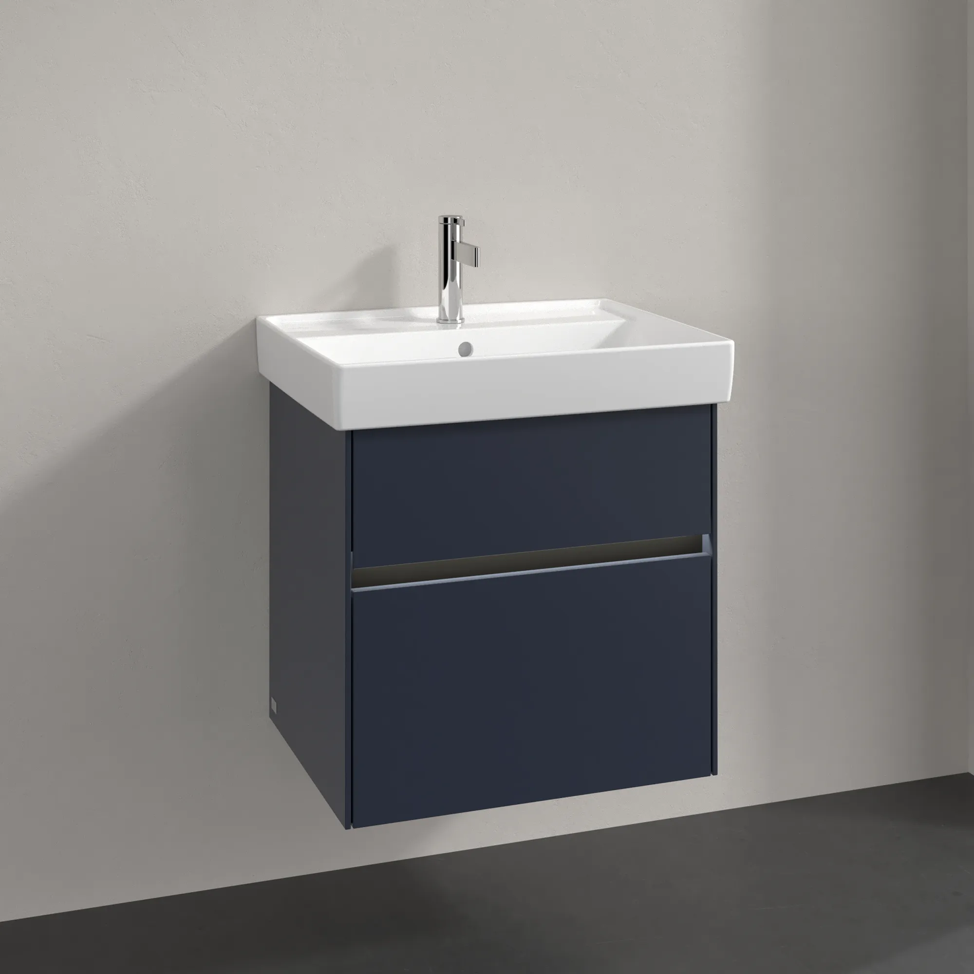 Villeroy & Boch Waschtischunterschrank „Collaro“ 554 × 546 × 444 mm Marine Blue, für Becken mittig, mit Beleuchtung, Soft Closing Villeroy & Boch Waschtischunterschrank „Collaro“ 554 × 546 × 444 mm Marine Blue, für Becken mittig, mit Beleuchtung, Soft Closing