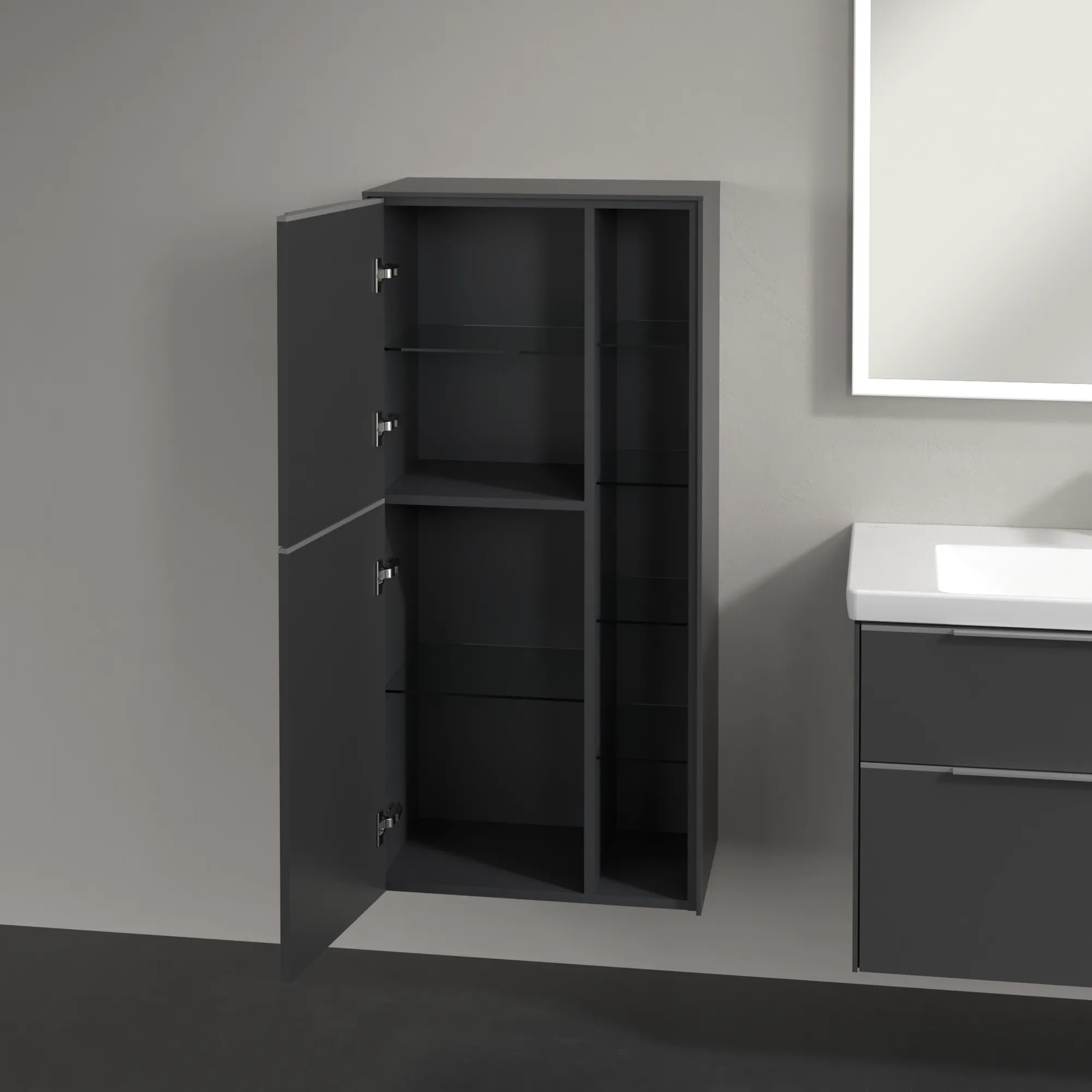 Villeroy & Boch Subway 3.0 Mittelschrank C59800, 574 x 1200 x 362 mm, links angeschlagen