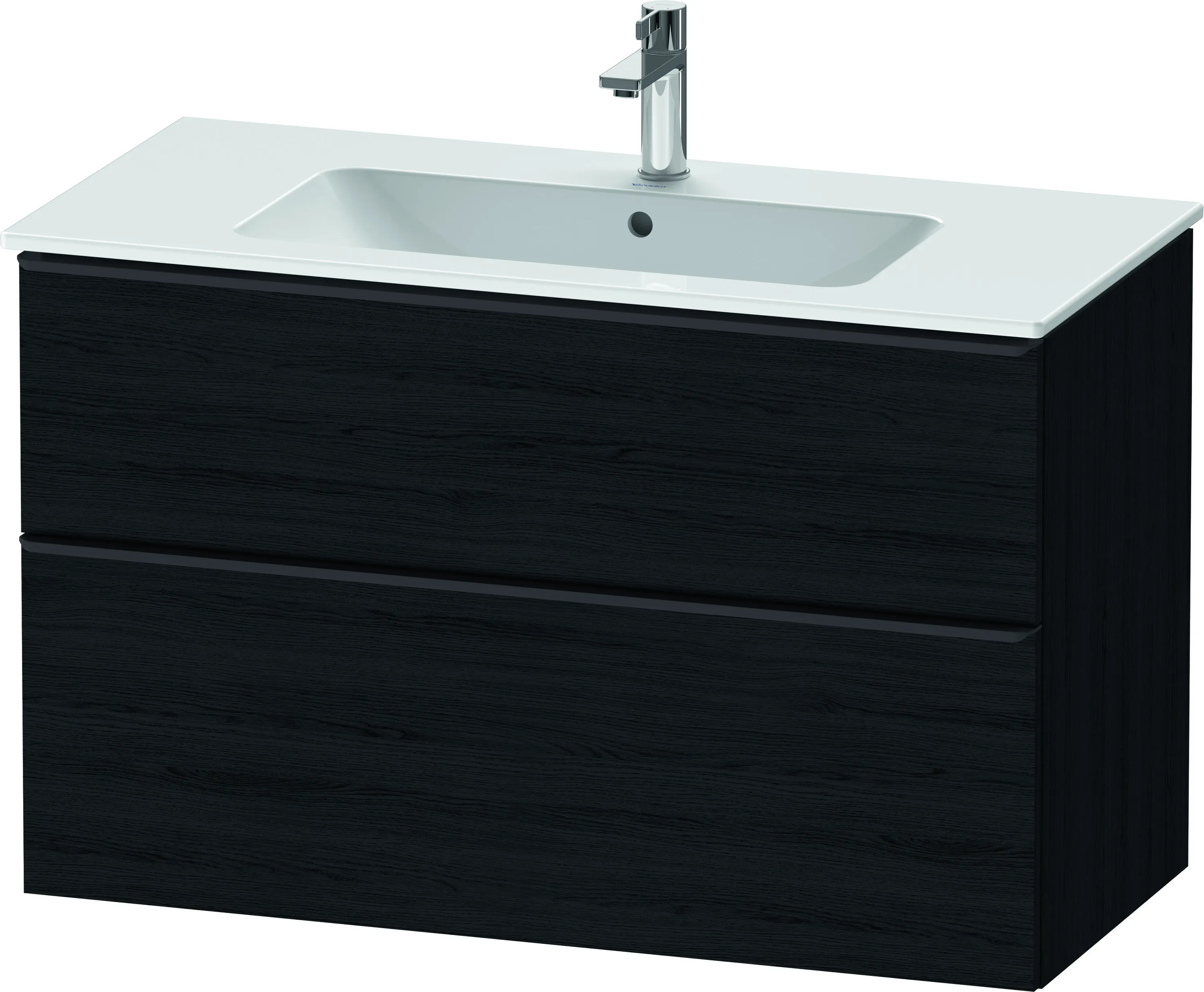 Duravit Waschtischunterschrank wandhängend „D-Neo“ 101 × 62,5 × 46,2 cm Eiche Schwarz
