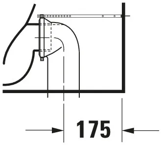 Stand-WC Kombi Starck 1 640 mm Tiefspüler, fürSPK, Abg.Vario, weiß Stand-WC Kombi Starck 1 640 mm Tiefspüler, fürSPK, Abg.Vario, weiß