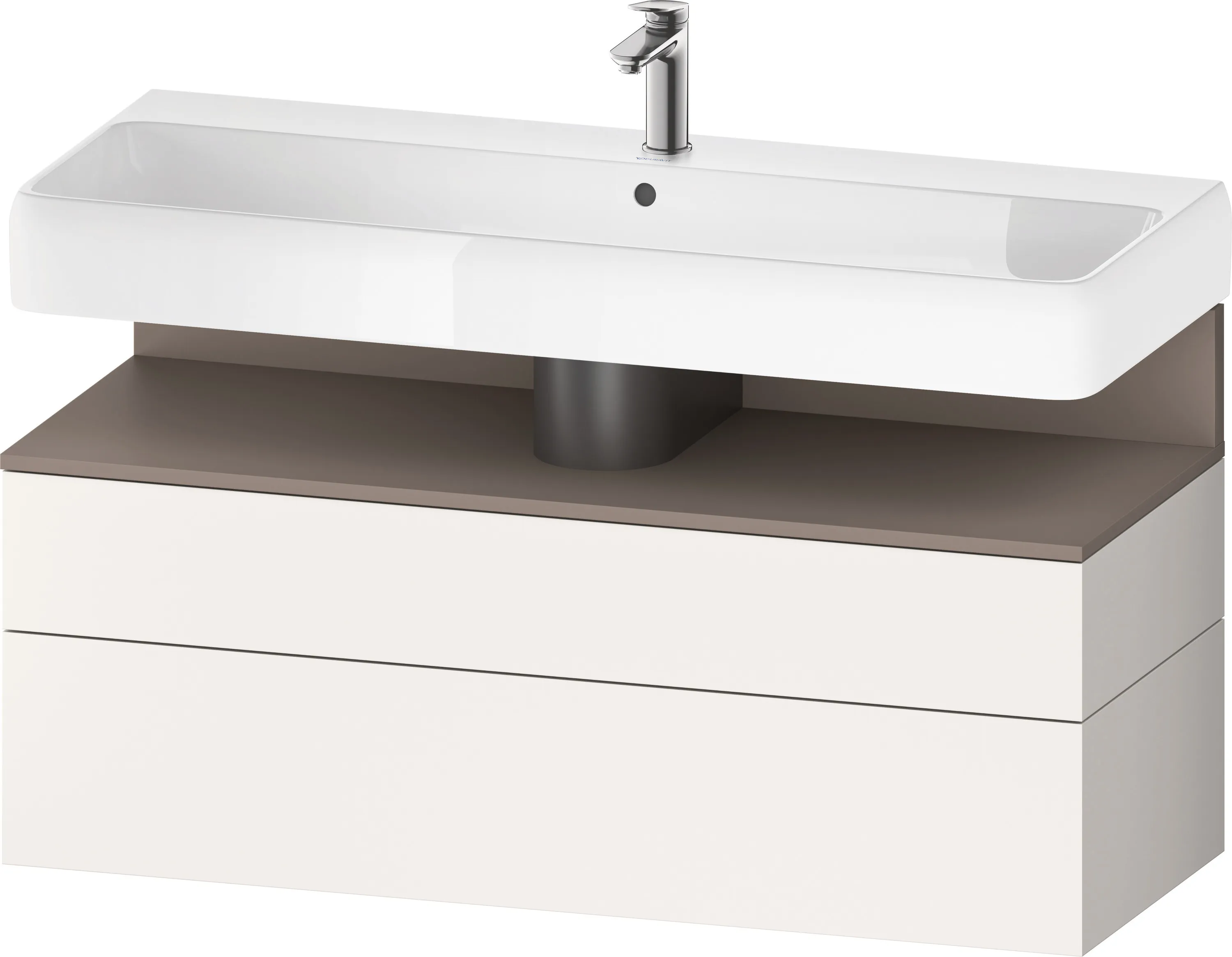 Duravit Waschtischunterschrank wandhängend „Qatego“ 119 × 59 × 47 cm, mit Beleuchtung