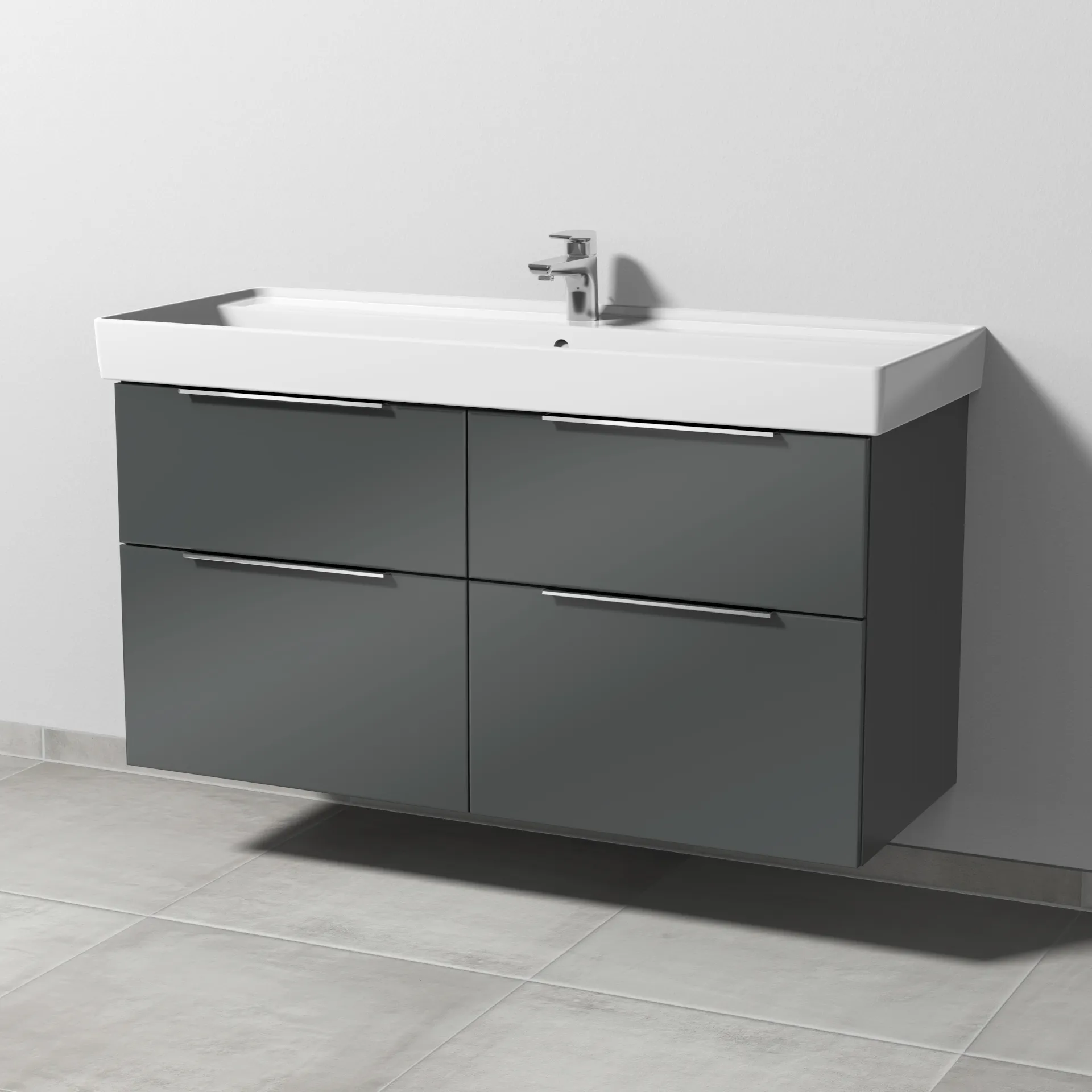 Sanipa Waschtischunterschrank „3way“ passend zu Keramik-Waschtische Collaro von Villeroy &Boch 1150 × 588 × 447 mm in Anthrazit (glanz) Sanipa Waschtischunterschrank „3way“ passend zu Keramik-Waschtische Collaro von Villeroy &Boch 1150 × 588 × 447 mm in Anthrazit (glanz)