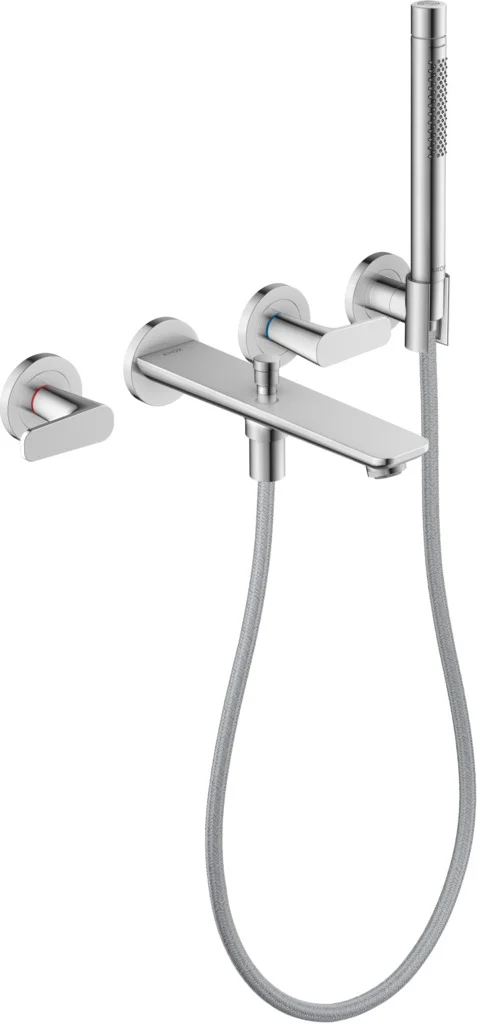 Hansgrohe AXOR Citterio C 3-Loch Wannenarmatur Unterputz chrom, Ausladung 222 mm, mit Handbrause Rain/MonoRain Hansgrohe AXOR Citterio C 3-Loch Wannenarmatur Unterputz chrom, Ausladung 222 mm, mit Handbrause Rain/MonoRain