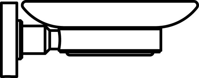 Seifenschale IOM Klarglas, Chrom Seifenschale IOM Klarglas, Chrom