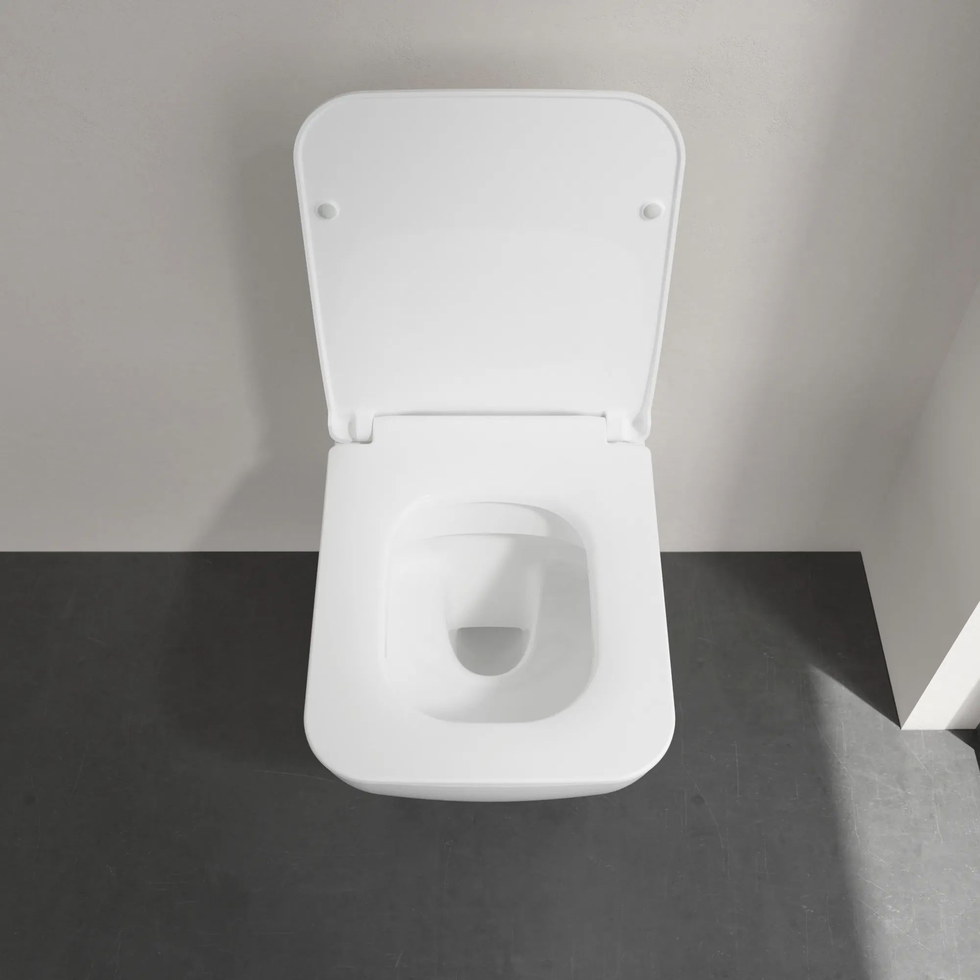 Wand-Tiefspül-WC Combi-Pack DirectFlush „Collaro“ 37,5 × 34 × 56 cm ohne Spülrand, Soft Closing, Quick Release