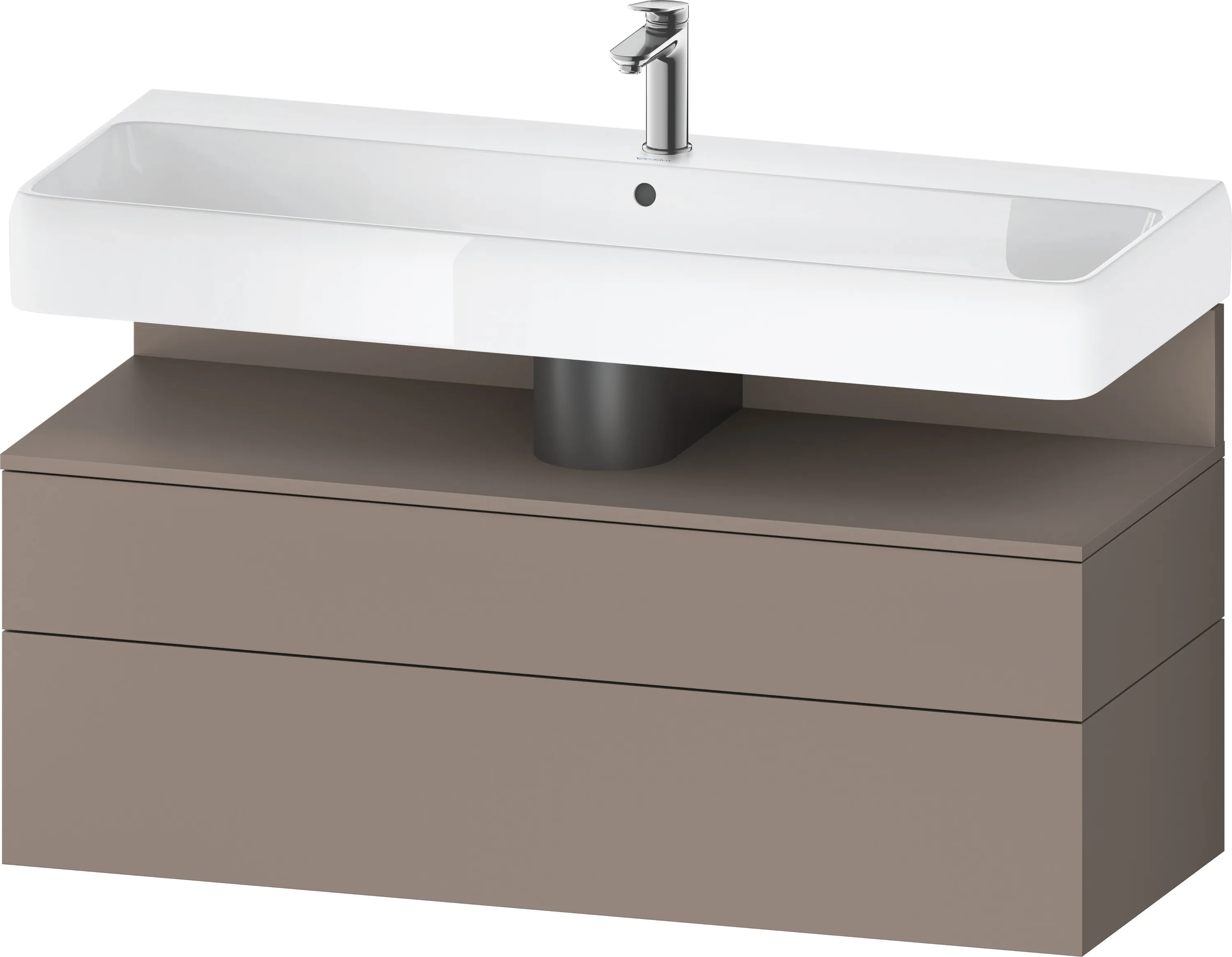 Duravit Waschtischunterschrank wandhängend „Qatego“ 119 × 59 × 47 cm, mit Beleuchtung