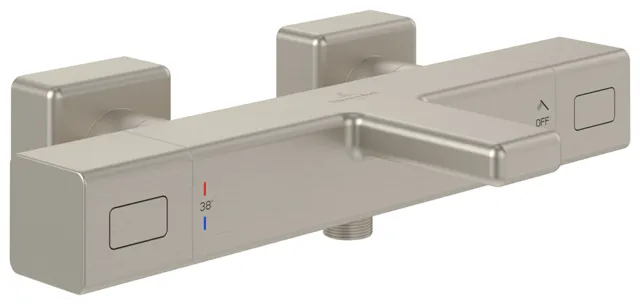Zweihand-Wannenarmatur „Conum“ Ausladung 129 mm in Brushed Nickel Matt Zweihand-Wannenarmatur „Conum“ Ausladung 129 mm in Brushed Nickel Matt