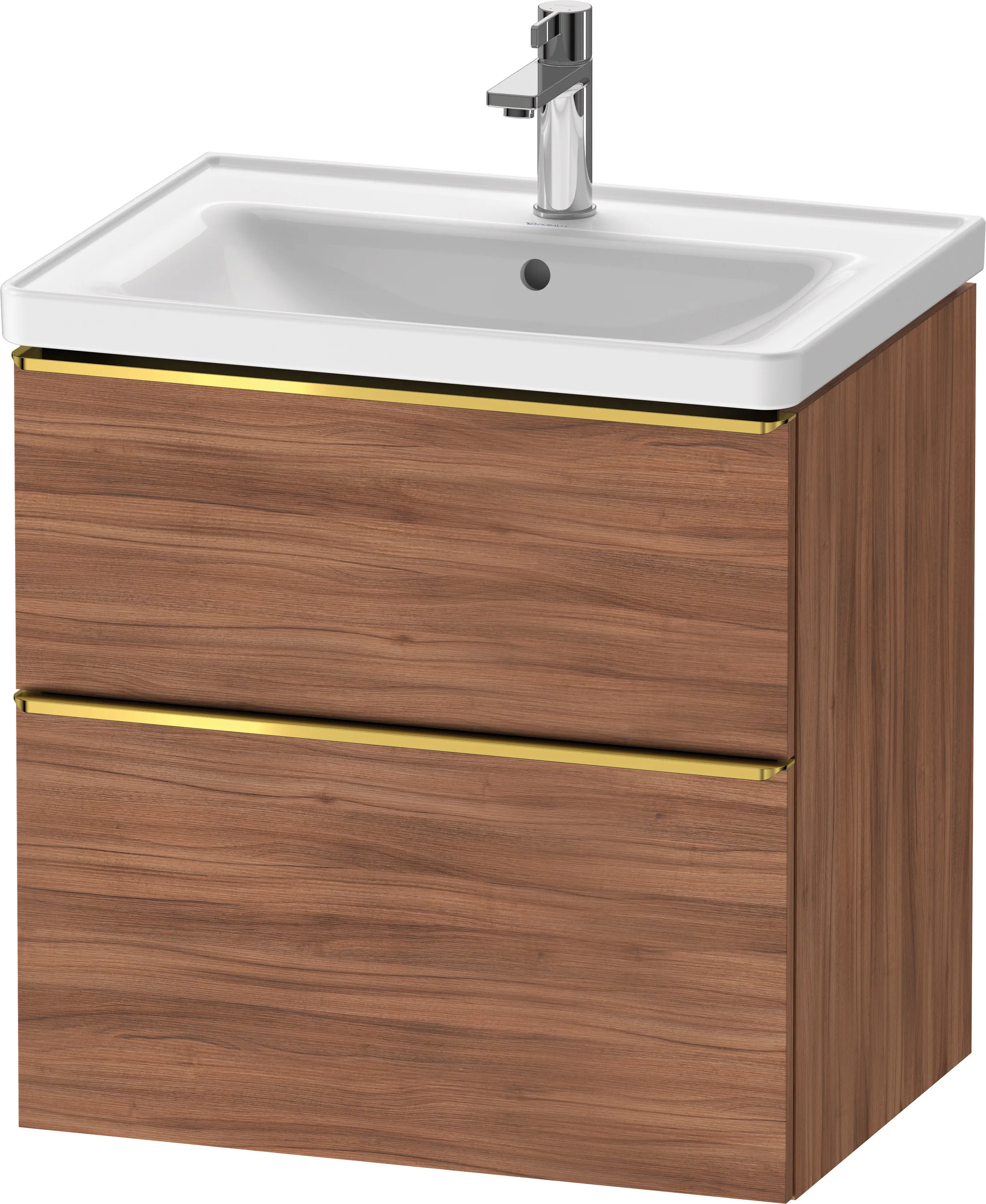 Duravit Waschtischunterschrank wandhängend „D-Neo“ 63,4 × 62,5 × 45,2 cm Nussbaum Natur