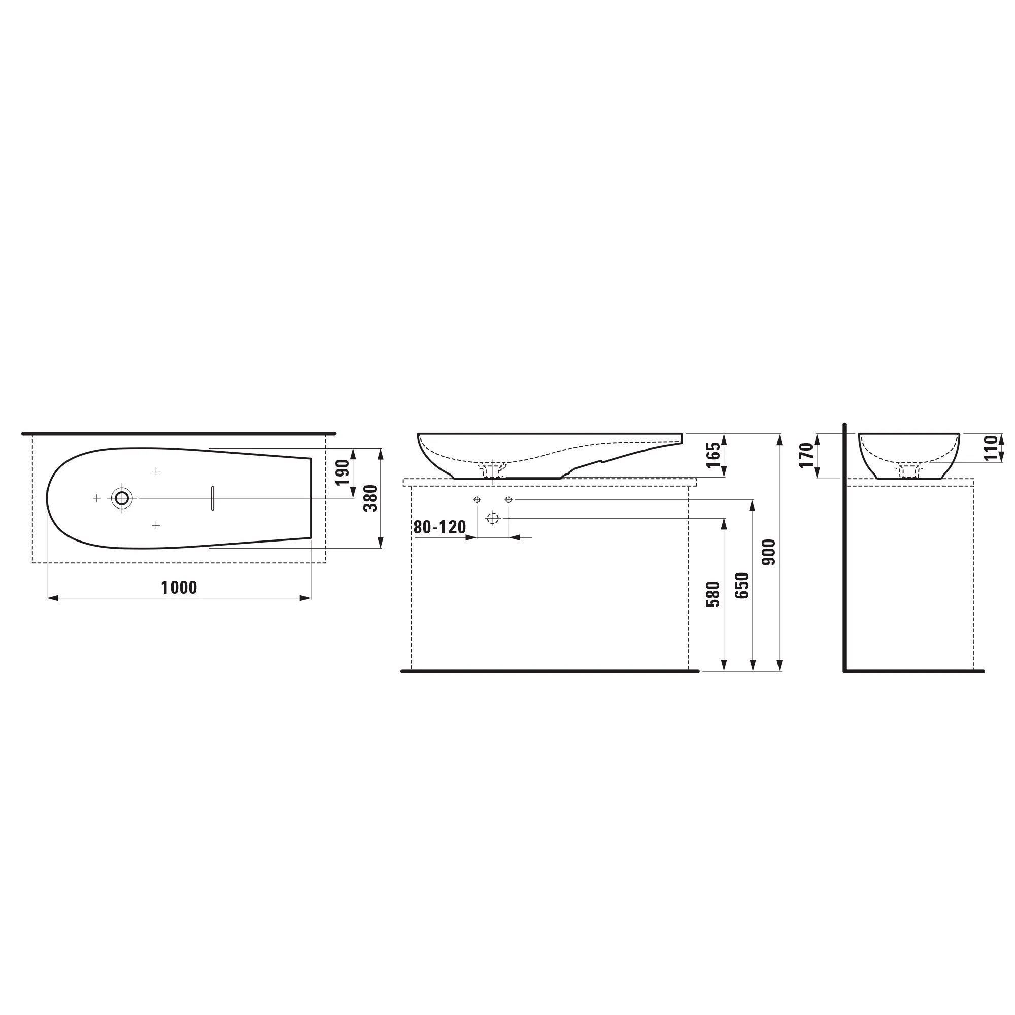 Waschbecken „Ilbagnoalessi“ in Weiß Waschbecken „Ilbagnoalessi“ in Weiß