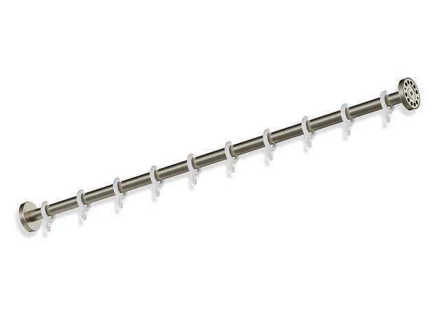 HEWI System 900 Vorhangstange, Edelstahl PVD, Länge 1000 mm, 10 Ringe