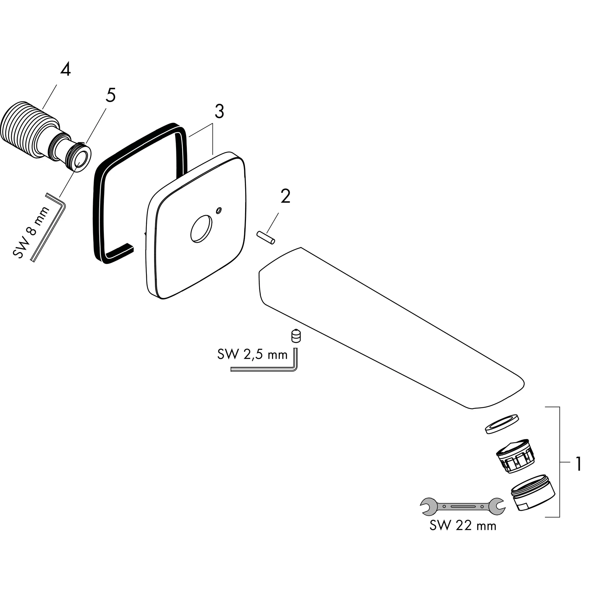 Wanneneinlauf Logis DN20 chrom Wanneneinlauf Logis DN20 chrom