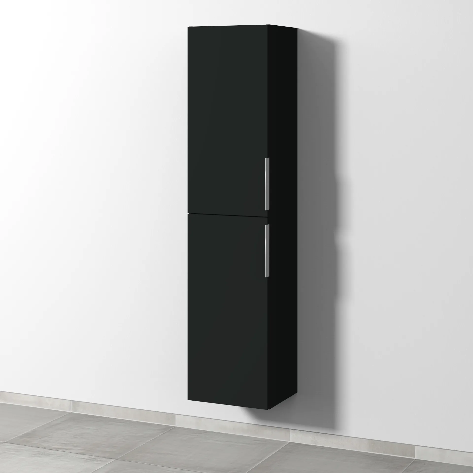 Sanipa Hochschrank „3way“ 400 × 1700 × 345 mm Anschlag links, in Vulkan (matt), Anschlag links