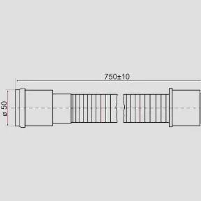 Flexibles HT-Anschlussrohr 750 mm Flexibles HT-Anschlussrohr 750 mm