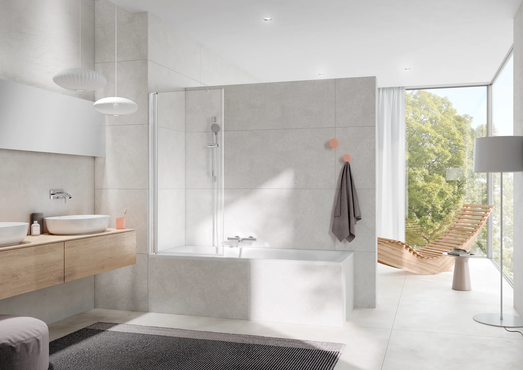 Kermi Duschtür Pendelflügel links „PEGA“ Glas Klar, Profile Silber Hochglanz, BV: 740 - 765 mm H: 1500 mm Kermi Duschtür Pendelflügel links „PEGA“ Glas Klar, Profile Silber Hochglanz, BV: 740 - 765 mm H: 1500 mm