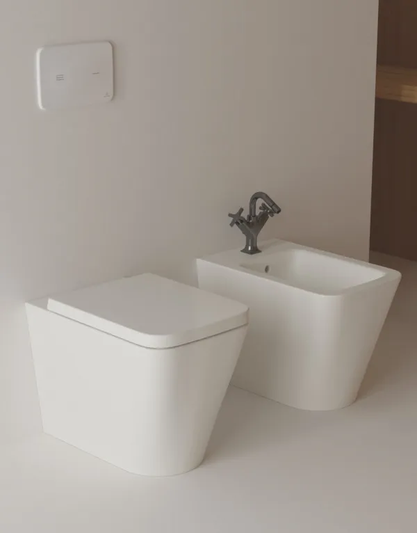 Ideal Standard Bidet „BlendCube“, Befestigung verdeckt 35,5 × 56 × 40 cm in Seidenweiß Ideal Standard Bidet „BlendCube“, Befestigung verdeckt 35,5 × 56 × 40 cm in Seidenweiß
