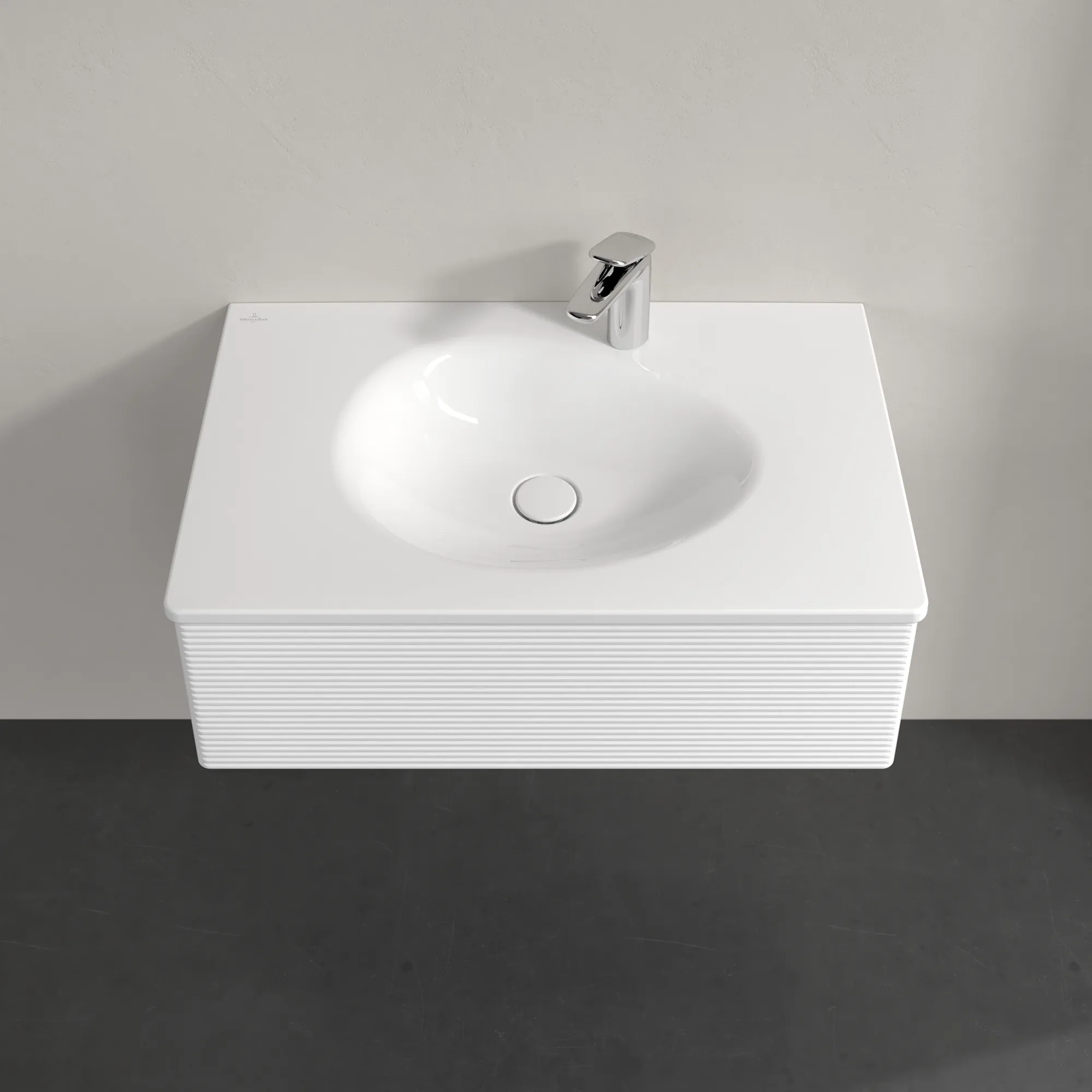 Villeroy & Boch Waschbeckenunterschrank Antao K01, 788x256x496mm, White Matt Lacquer, mit SoftClosing und Push-to-open Funktion Villeroy & Boch Waschbeckenunterschrank Antao K01, 788x256x496mm, White Matt Lacquer, mit SoftClosing und Push-to-open Funktion