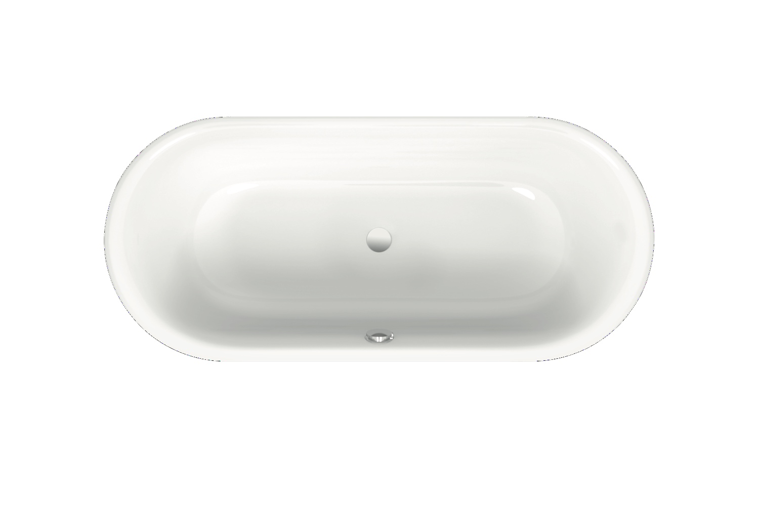 Bette Badewanne „BetteLux Oval“ oval 170 × 75 cm in Weiß,, mit Überlauf