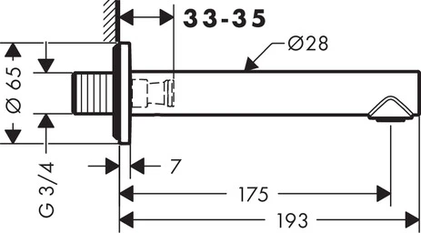 Wanneneinlauf Axor Uno chrom