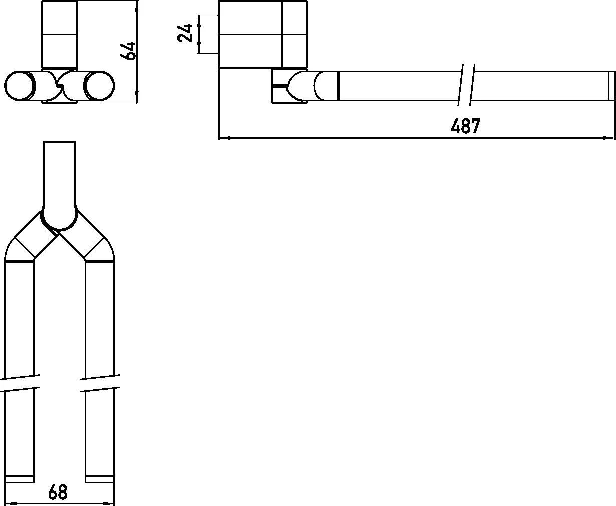 emco Handtuchhalter „system 2“, 2-armig 490 mm in chrom emco Handtuchhalter „system 2“, 2-armig 490 mm in chrom