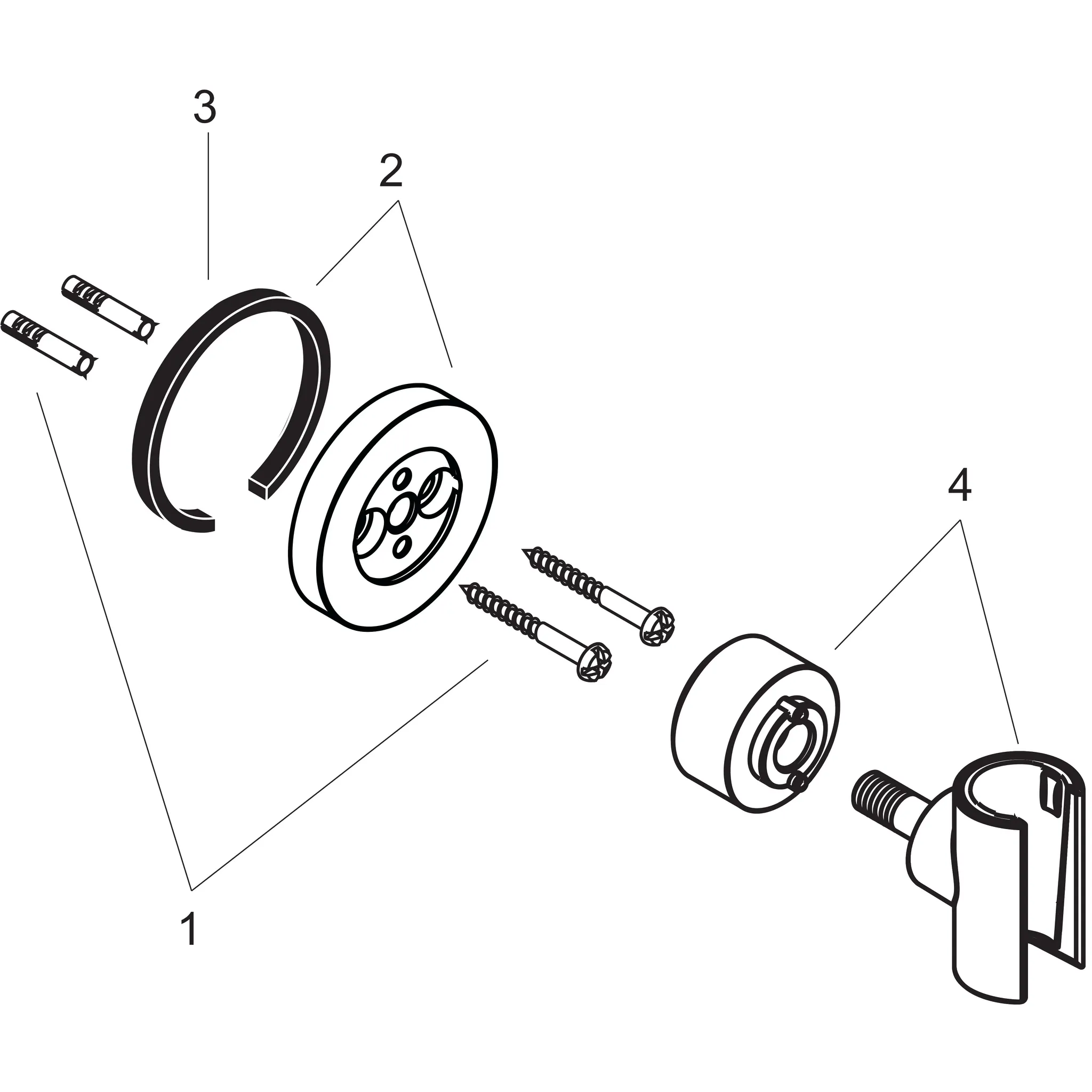 Hansgrohe AXOR Citterio Brausehalter rund, Chrom Hansgrohe AXOR Citterio Brausehalter rund, Chrom