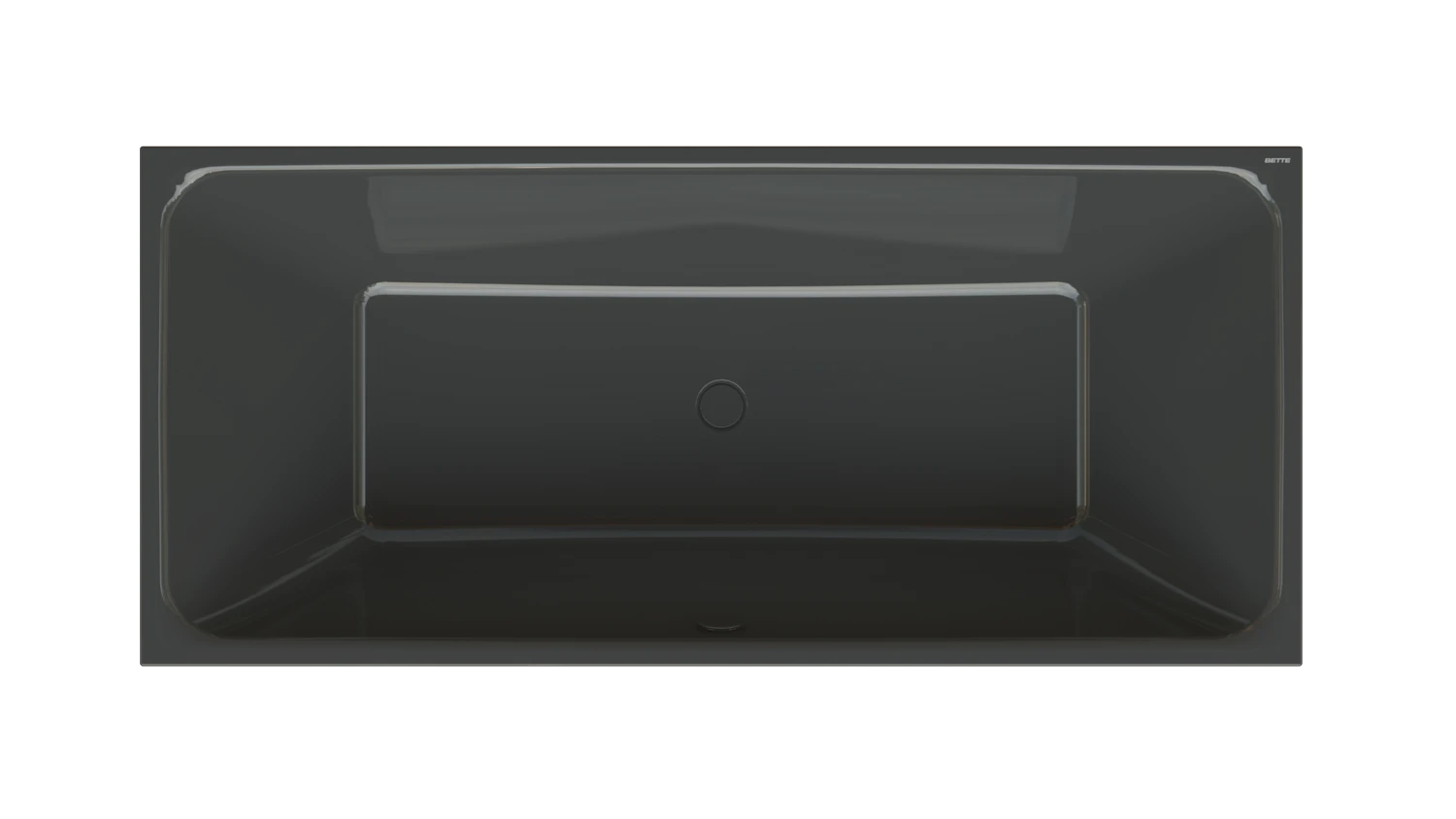 Bette Badewanne „BetteLoft Ornament“ freistehend rechteck 181 × 81 cm in Schwarz