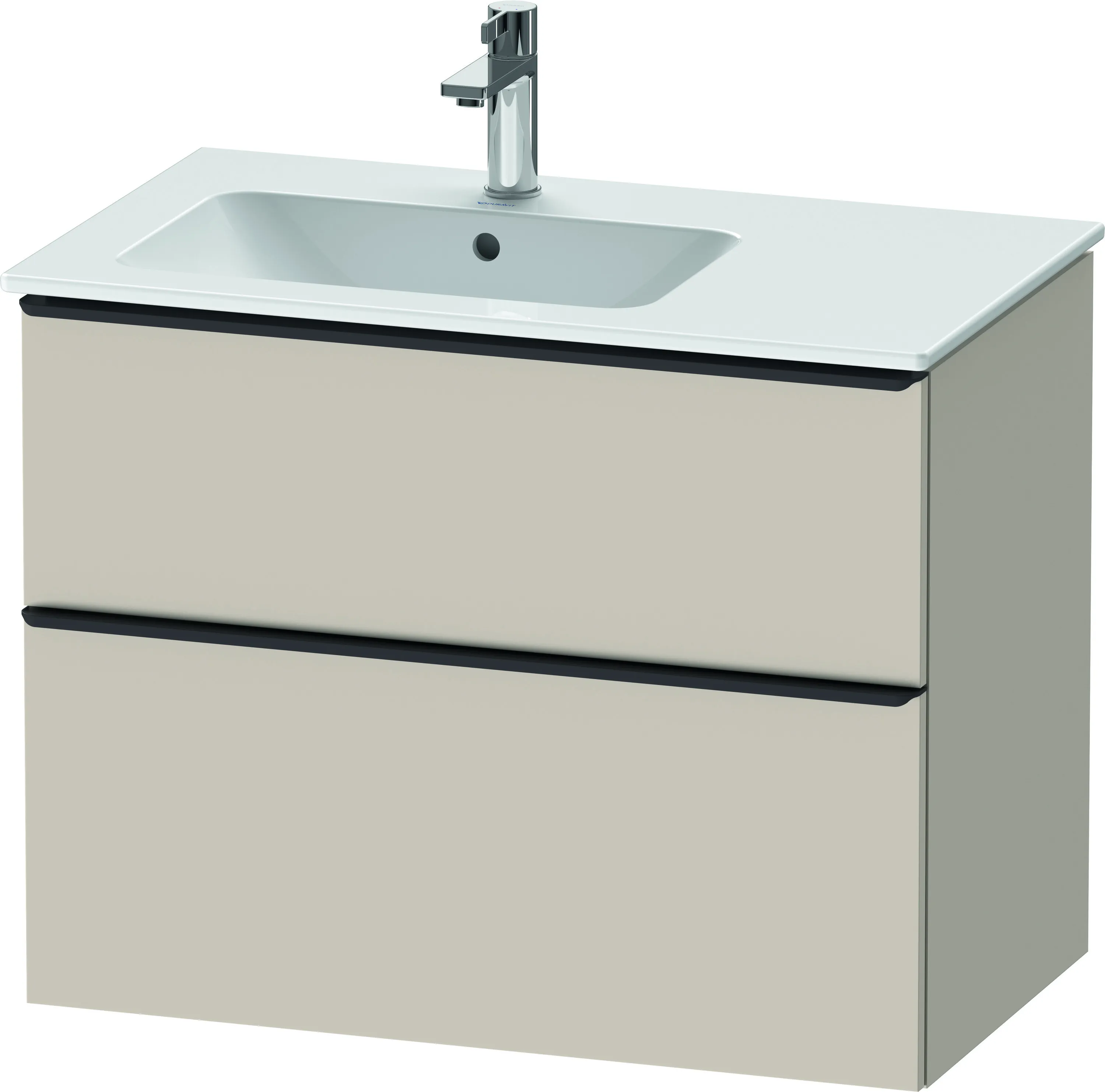 Duravit Waschtischunterschrank wandhängend „D-Neo“ 81 × 62,5 × 46,2 cm Taupe Matt