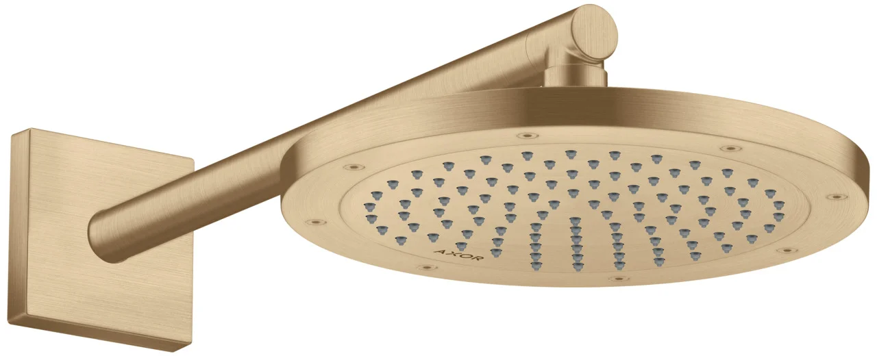 Hansgrohe AXOR ShowerSolutions Kopfbrause 245 1jet Brushed Bronze, 245 mm, verstellbarer Winkel, abnehmbar zur Reinigung, G 1/2 Anschluss