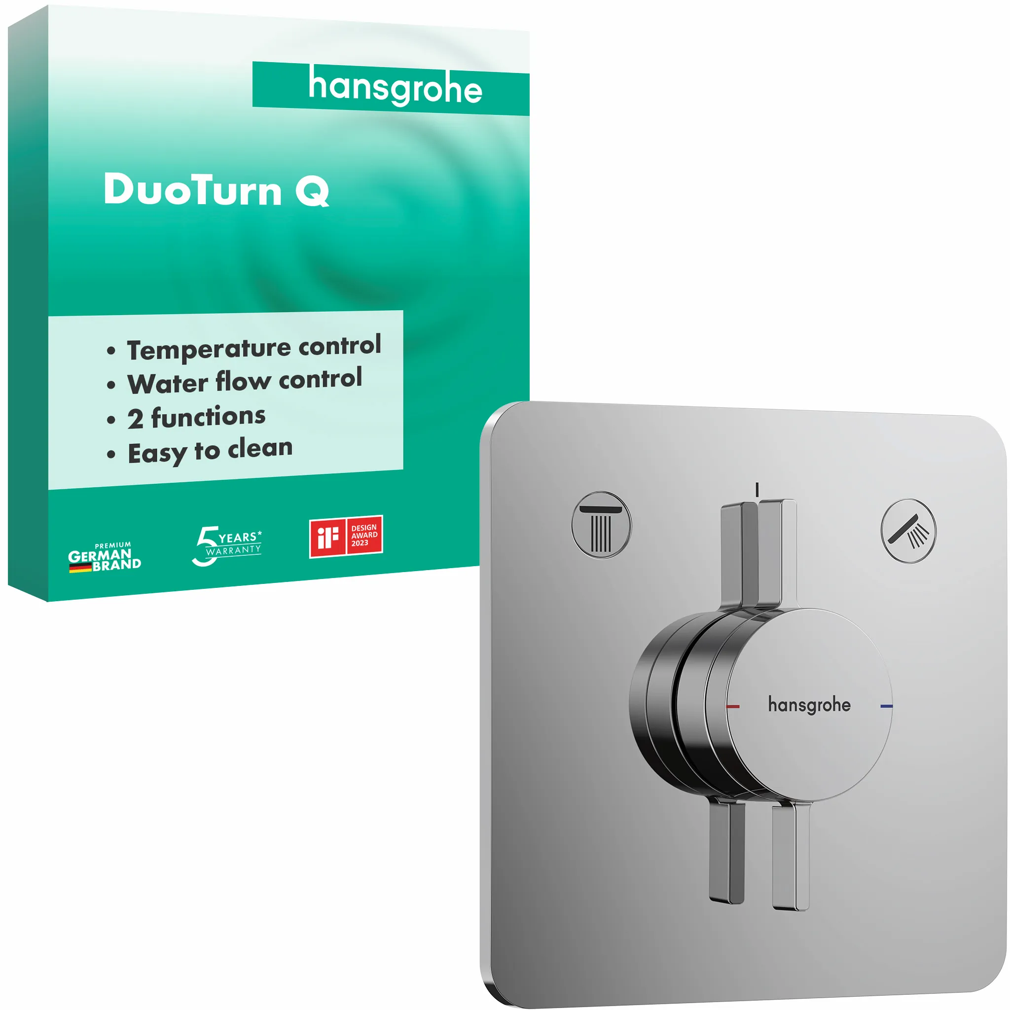 Hansgrohe DuoTurn Q Mischer Unterputz für 2 Verbraucher Chrom Hansgrohe DuoTurn Q Mischer Unterputz für 2 Verbraucher Chrom