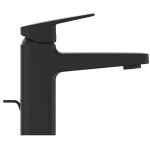 Ideal Standard Waschtischarmatur Ceraplan H90 mit Ablaufgarnitur Ausladung 124mm BlueStart Silk Black