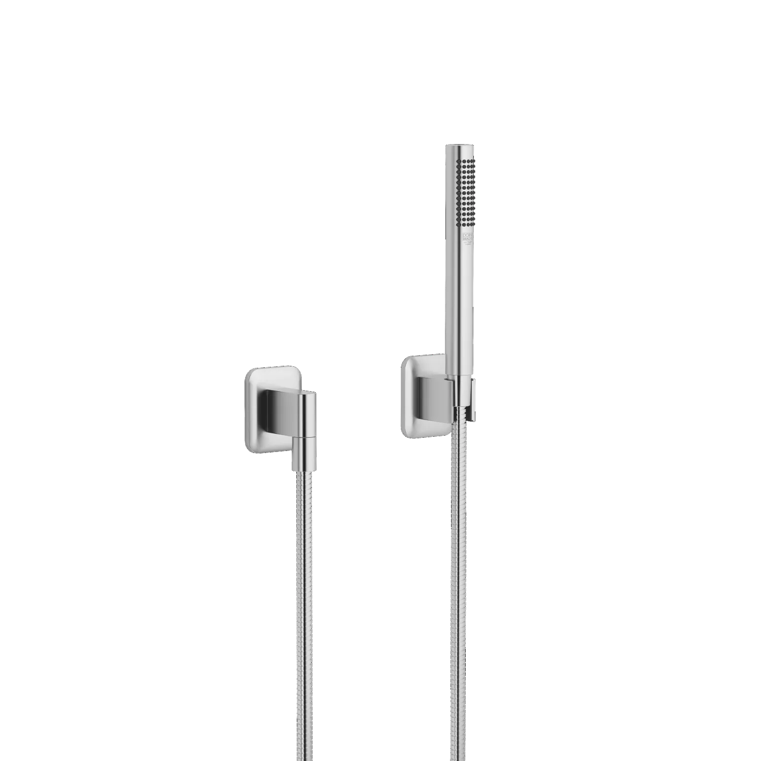 Dornbracht LISSE Schlauchbrausegarnitur Chrom gebürstet, COMPACT RAIN mit Antikalk-System, Durchfluss max. 15 l/min bei 3 Bar, Rosetten für Wandanschlussbogen und Brausehalter 60 x 78 mm, Metallschlauch 1250 mm mit Verdrehschutz, Wandanschluss 1/2", eige Dornbracht LISSE Schlauchbrausegarnitur Chrom gebürstet, COMPACT RAIN mit Antikalk-System, Durchfluss max. 15 l/min bei 3 Bar, Rosetten für Wandanschlussbogen und Brausehalter 60 x 78 mm, Metallschlauch 1250 mm mit Verdrehschutz, Wandanschluss 1/2", eige