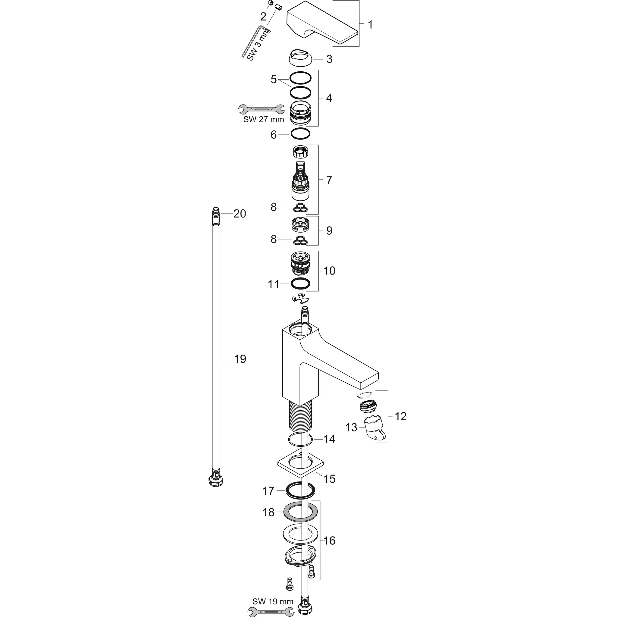 Hansgrohe Metropol Einhebel-Waschtischmischer 100 CoolStart, Chrom Hansgrohe Metropol Einhebel-Waschtischmischer 100 CoolStart, Chrom