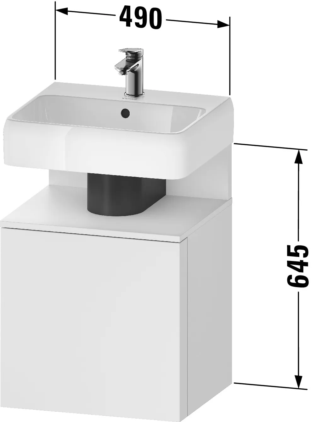 Duravit Waschtischunterschrank wandhängend „Qatego“ 49 × 64,5 × 42 cm