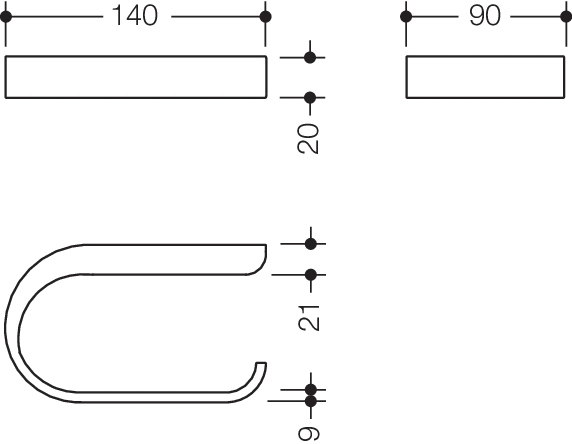 WC-Papierhalter Sys 800, Plvb. B:140mm, H:90mm weiß tiefmatt