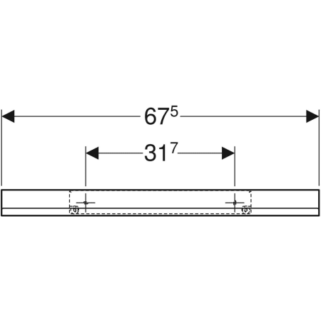 Geberit Ablage „iCon“, Befestigung verdeckt