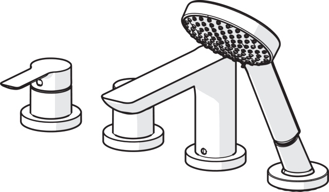 Einhebelmischer Fertigmontageset für Wanne/Brause LIGNA 0644 1-strahlig 72 mm Ausladung 180 mm Chrom Einhebelmischer Fertigmontageset für Wanne/Brause LIGNA 0644 1-strahlig 72 mm Ausladung 180 mm Chrom
