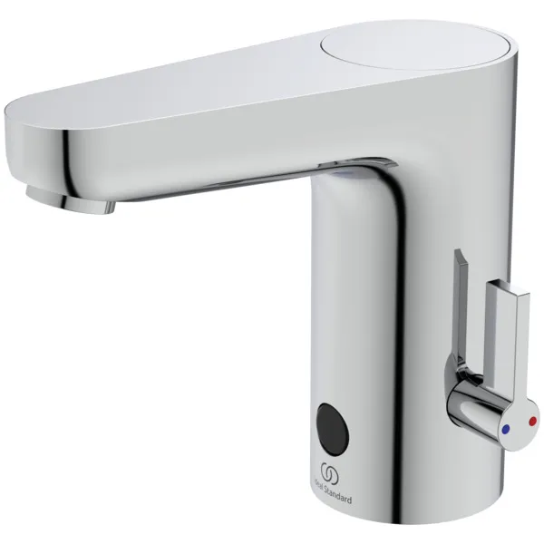 Sensor-Waschtischarmatur Ceraplus, mit Misch., Batteriebetrieben, Ausladung 116mm, Chrom Sensor-Waschtischarmatur Ceraplus, mit Misch., Batteriebetrieben, Ausladung 116mm, Chrom