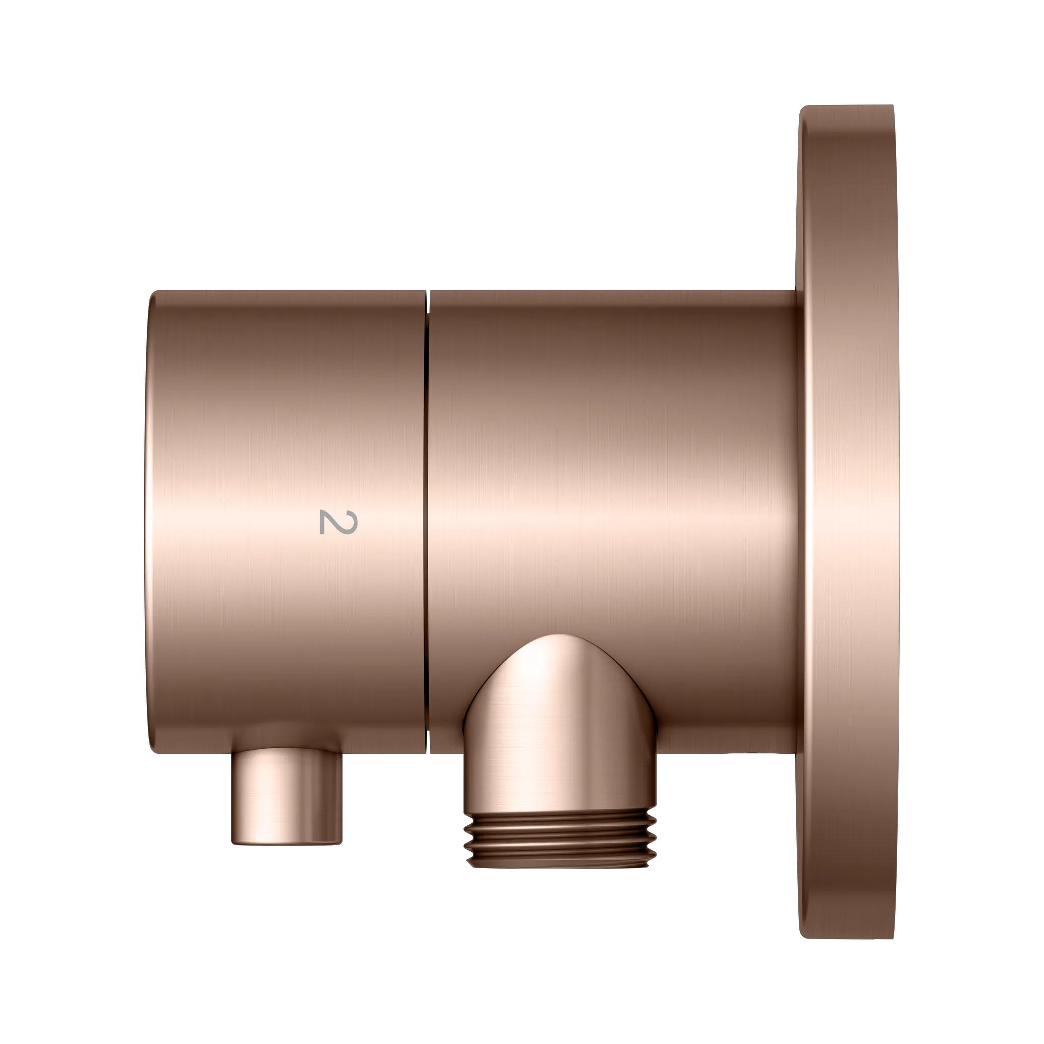 IXMO 2-Wege Ab- u. Umstellventil UP IXMO Comfort, rund Rotgold gebürstet