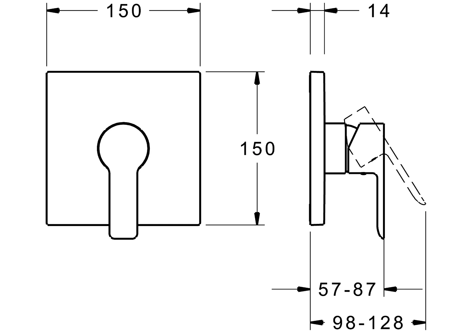 HansaLIGNA Duscharmatur Einhebelmischer Fertigmontageset für Brausebatterie 8387 Rosette eckig Chrom HansaLIGNA Duscharmatur Einhebelmischer Fertigmontageset für Brausebatterie 8387 Rosette eckig Chrom