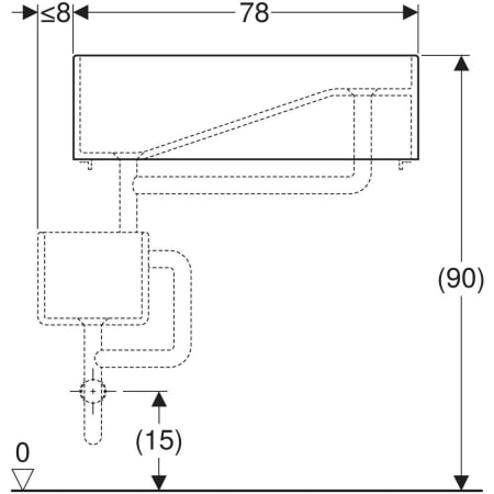 Gipsfangbecken Oberteil „Publica“ 78 × 23,5 × 51,5 cm in weiß alpin Gipsfangbecken Oberteil „Publica“ 78 × 23,5 × 51,5 cm in weiß alpin