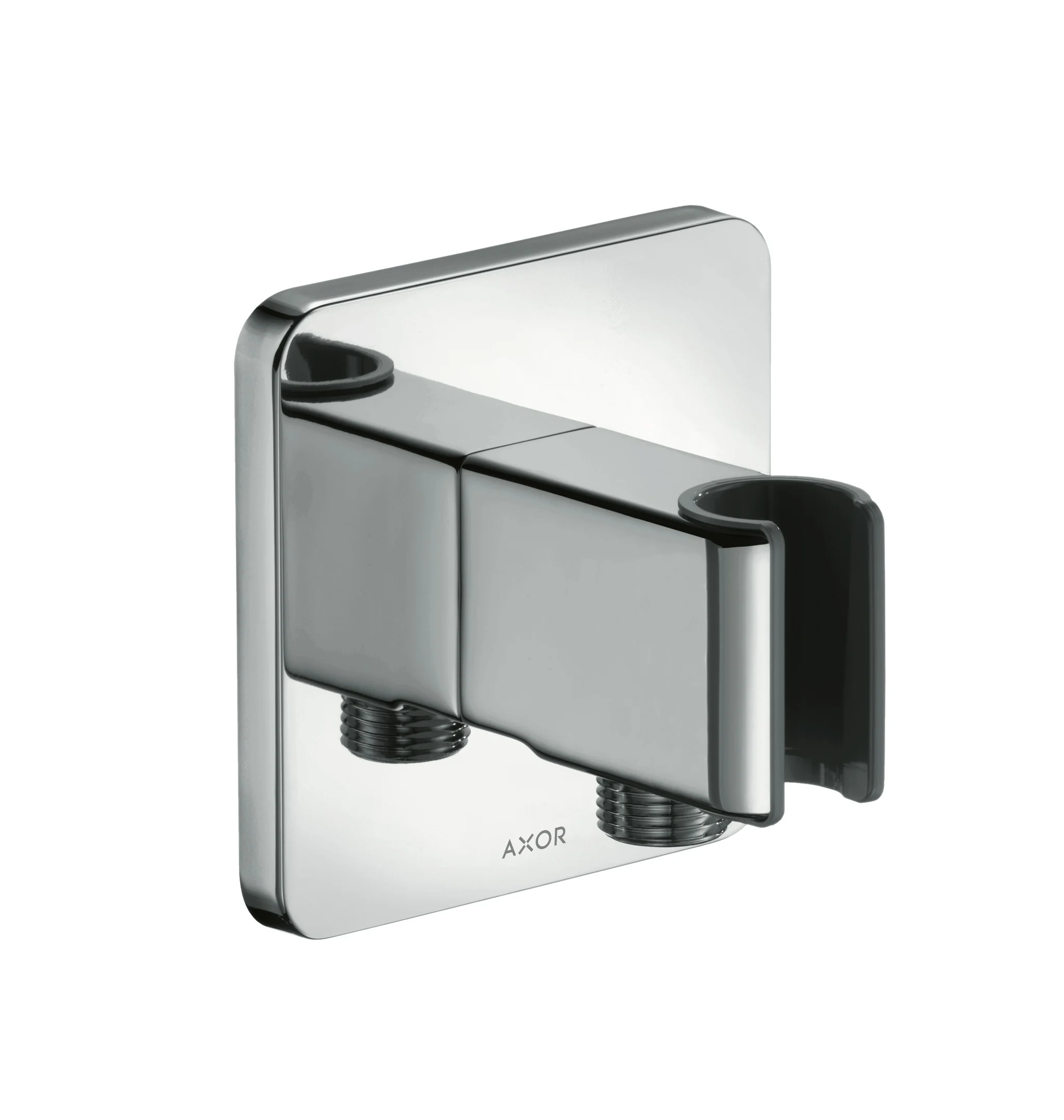 Hansgrohe AXOR ShowerSolutions Portereinheit softsquare Chrom, Metallgehäuse mit Kunststoff-Wasserführung, integrierter Brausehalter, Anschluss G 1/2