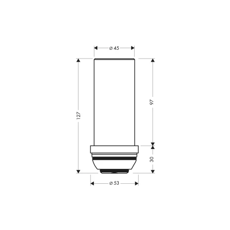 Verlängerung Axor Starck für boden- stehende Wannenmischer 60mm chrom