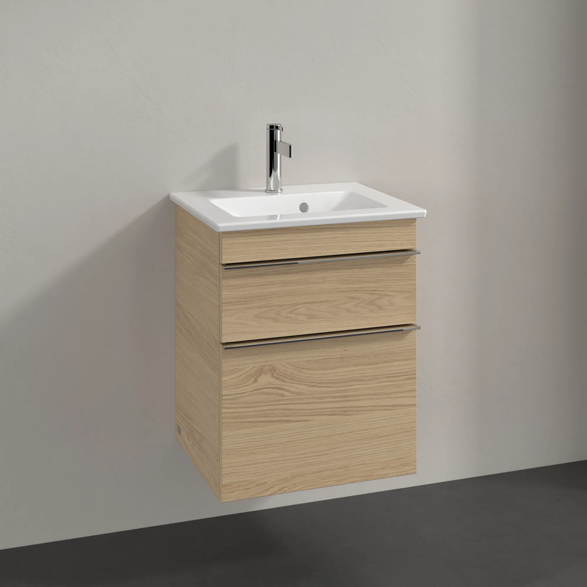 Villeroy & Boch Waschtischunterschrank „Venticello“ für Schrankwaschtisch 46,6 × 59 × 42,5 × 42,5 cm Nordic Oak, mittig