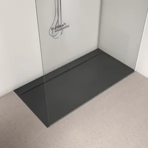 Ideal Standard Rechteck-Brausewanne Ultra Flat S i.life in Schiefer, 2000x1000x30 mm, rutschfest, Ideal Solid Mineralguss