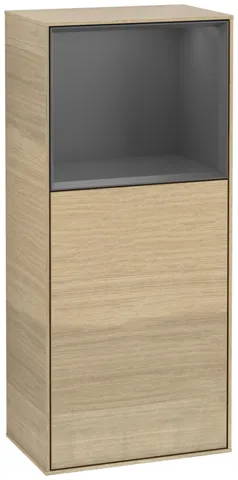 Villeroy & Boch Seitenschrank „Finion“ 41,8 × 93,6 cm 1 Tür, Anschlag rechts, mit Regalelement-Beleuchtung Anschlag rechts Villeroy & Boch Seitenschrank „Finion“ 41,8 × 93,6 cm 1 Tür, Anschlag rechts, mit Regalelement-Beleuchtung Anschlag rechts