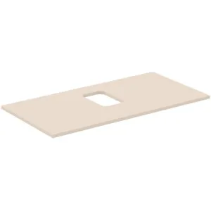Waschtischplatte i.life B mittiger Ausschnitt für eine Schale 1002x507x18mm Weiß matt