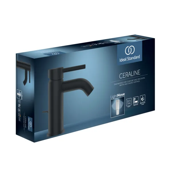 Waschtischarmatur Ceraline, 5 l/min., ohne Ablaufgarnitur, Ausladung 100mm, Chrom Waschtischarmatur Ceraline, 5 l/min., ohne Ablaufgarnitur, Ausladung 100mm, Chrom