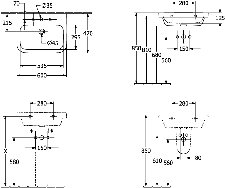 Villeroy & Boch Architectura Ablaufhaube 726460, 185x282x306mm, Weiß Alpin Villeroy & Boch Architectura Ablaufhaube 726460, 185x282x306mm, Weiß Alpin