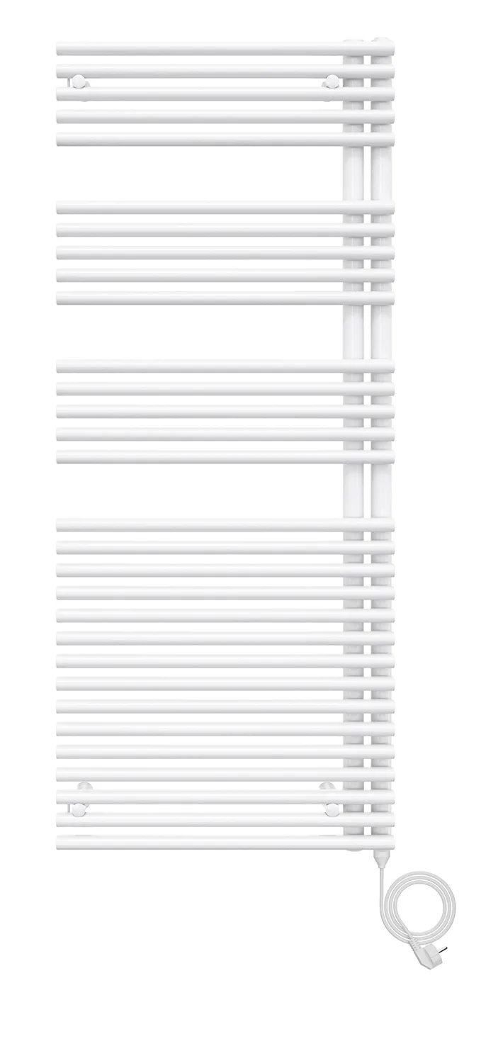 Zehnder Design-Handtuchwärmer „Forma Asym“ mit Heizstab IHE 49,6 × 116,1 cm in Verkehrsweiß (RAL 9016, glänzend) Zehnder Design-Handtuchwärmer „Forma Asym“ mit Heizstab IHE 49,6 × 116,1 cm in Verkehrsweiß (RAL 9016, glänzend)