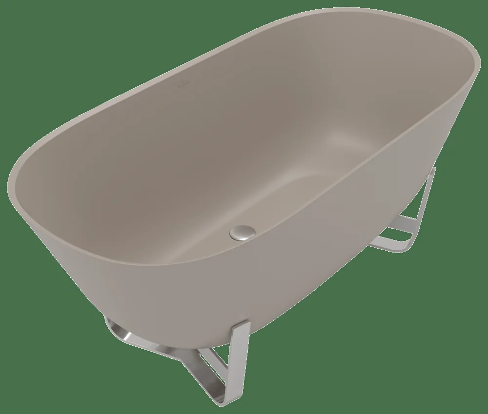 Villeroy & Boch Antheus Badewanne Freistehend, 1550x750mm, Quaryl, Almond